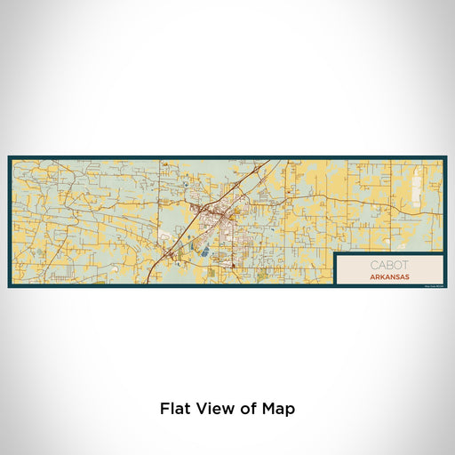 Flat View of Map Custom Cabot Arkansas Map Enamel Mug in Woodblock