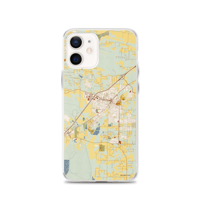 Custom Cabot Arkansas Map iPhone 12 Phone Case in Woodblock