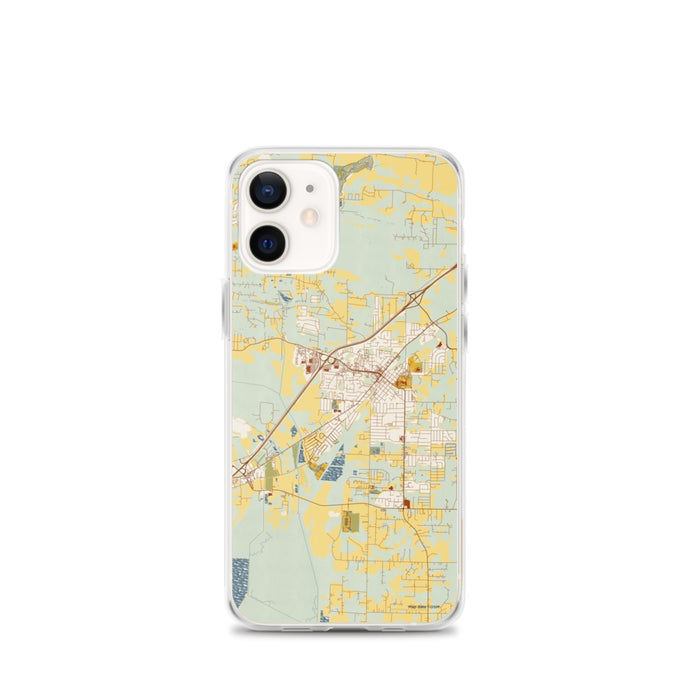 Custom Cabot Arkansas Map iPhone 12 mini Phone Case in Woodblock