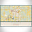 Cabot Arkansas Map Print Landscape Orientation in Woodblock Style With Shaded Background