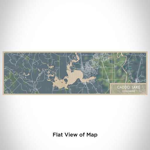 Flat View of Map Custom Caddo lake Louisiana Map Enamel Mug in Afternoon