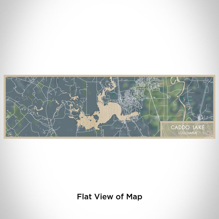 Flat View of Map Custom Caddo lake Louisiana Map Enamel Mug in Afternoon