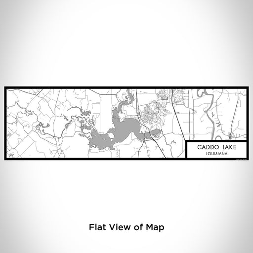 Flat View of Map Custom Caddo lake Louisiana Map Enamel Mug in Classic