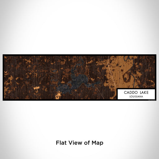 Flat View of Map Custom Caddo lake Louisiana Map Enamel Mug in Ember