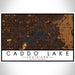 Caddo lake Louisiana Map Print Landscape Orientation in Ember Style With Shaded Background