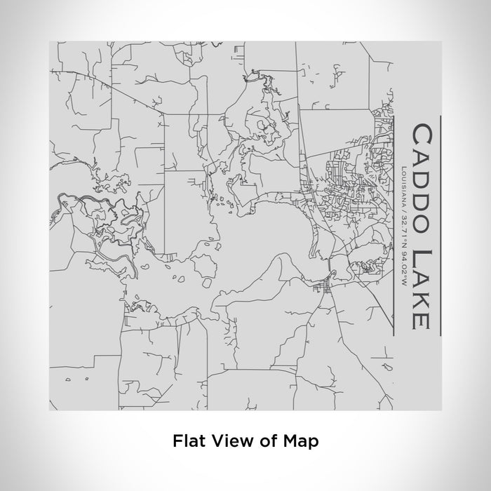 Rendered View of Caddo Lake Louisiana Map Engraving on 17oz Stainless Steel Insulated Tumbler