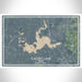 Caddo lake Texas Map Print Landscape Orientation in Afternoon Style With Shaded Background