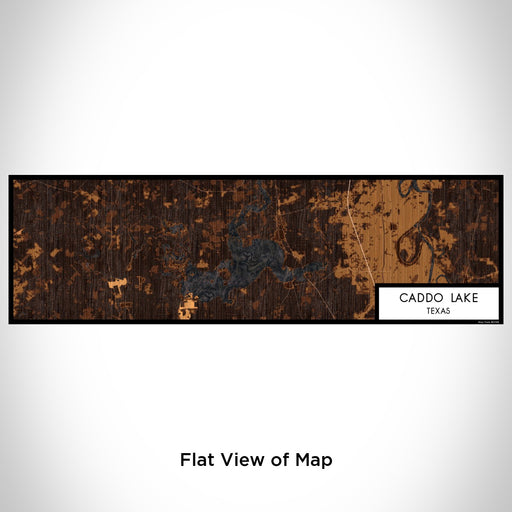 Flat View of Map Custom Caddo lake Texas Map Enamel Mug in Ember