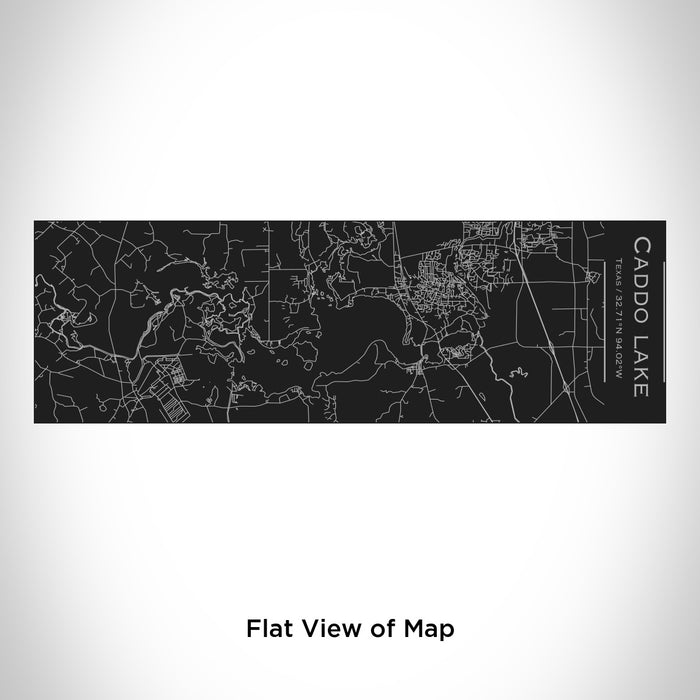 Rendered View of Caddo lake Texas Map Engraving on 10oz Stainless Steel Insulated Cup with Sliding Lid in Black