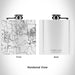 Rendered View of Caddo lake Texas Map Engraving on 6oz Stainless Steel Flask in White