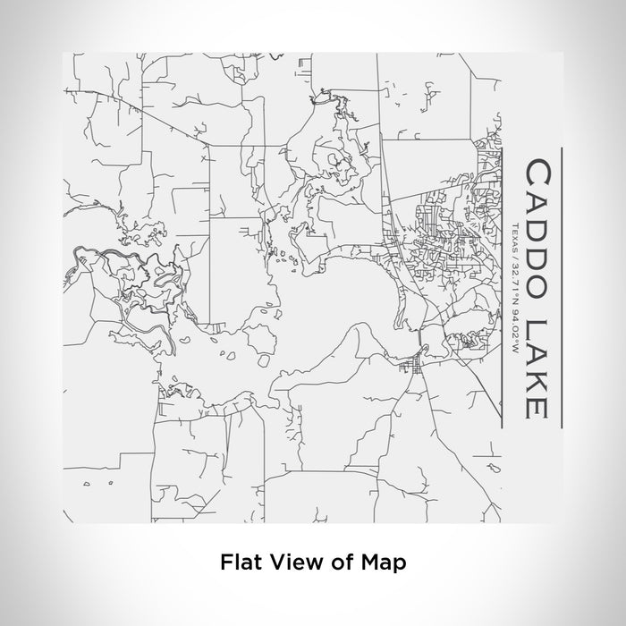 Rendered View of Caddo lake Texas Map Engraving on 17oz Stainless Steel Insulated Tumbler in White