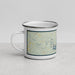 Left View Custom Caddo lake Texas Map Enamel Mug in Woodblock
