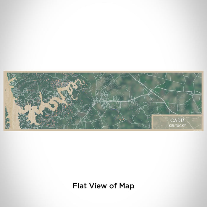 Flat View of Map Custom Cadiz Kentucky Map Enamel Mug in Afternoon