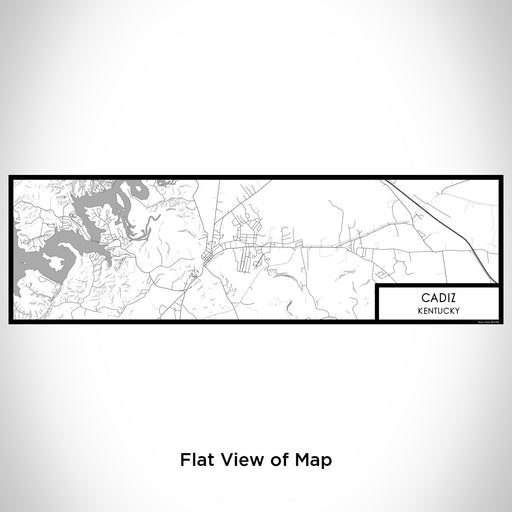 Flat View of Map Custom Cadiz Kentucky Map Enamel Mug in Classic