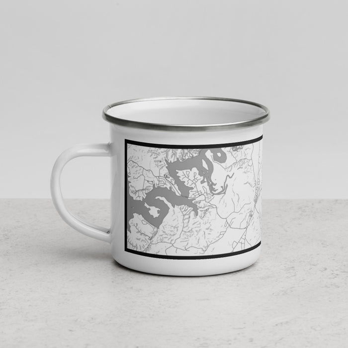 Left View Custom Cadiz Kentucky Map Enamel Mug in Classic