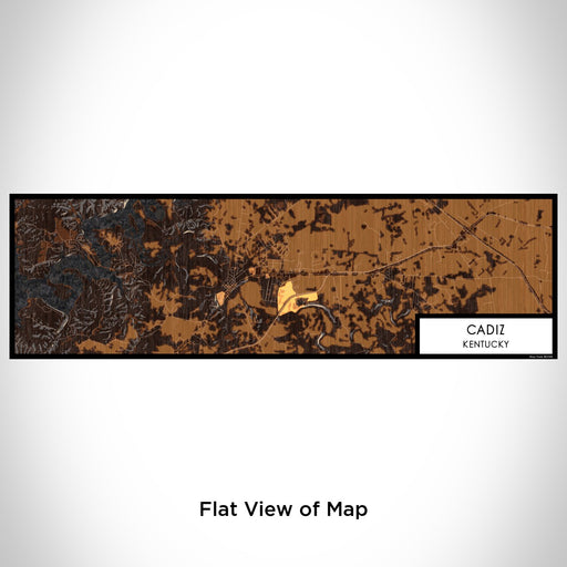 Flat View of Map Custom Cadiz Kentucky Map Enamel Mug in Ember