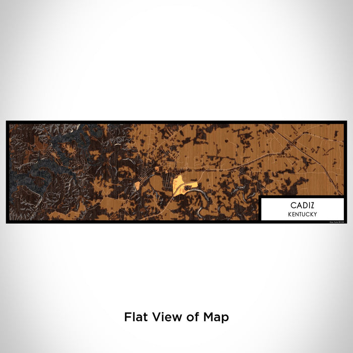 Flat View of Map Custom Cadiz Kentucky Map Enamel Mug in Ember