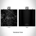 Rendered View of Cadiz Kentucky Map Engraving on 6oz Stainless Steel Flask in Black