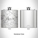 Rendered View of Cadiz Kentucky Map Engraving on 6oz Stainless Steel Flask