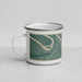 Left View Custom Cairo Illinois Map Enamel Mug in Afternoon