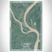 Cairo Illinois Map Print Portrait Orientation in Afternoon Style With Shaded Background