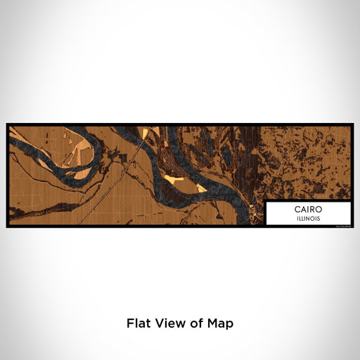 Flat View of Map Custom Cairo Illinois Map Enamel Mug in Ember