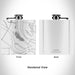Rendered View of Cairo Illinois Map Engraving on 6oz Stainless Steel Flask in White
