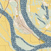 Cairo Illinois Map Print in Woodblock Style Zoomed In Close Up Showing Details