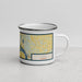 Right View Custom Cairo Illinois Map Enamel Mug in Woodblock
