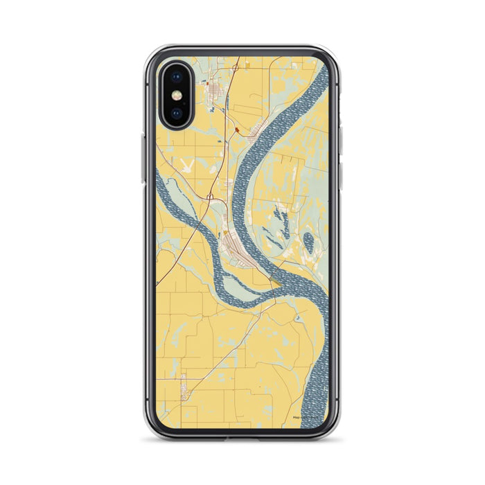 Custom Cairo Illinois Map Phone Case in Woodblock