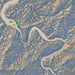 Calderwood Tennessee Map Print in Afternoon Style Zoomed In Close Up Showing Details