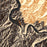 Calderwood Tennessee Map Print in Ember Style Zoomed In Close Up Showing Details