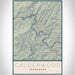 Calderwood Tennessee Map Print Portrait Orientation in Woodblock Style With Shaded Background
