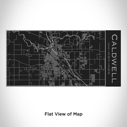Rendered View of Caldwell Idaho Map Engraving on 17oz Stainless Steel Insulated Cola Bottle in Black