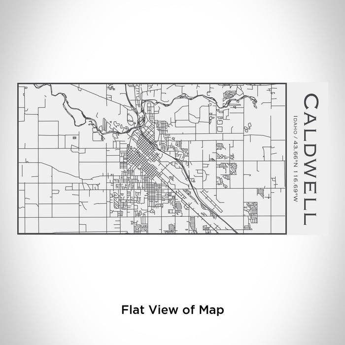 Rendered View of Caldwell Idaho Map Engraving on 17oz Stainless Steel Insulated Cola Bottle in White