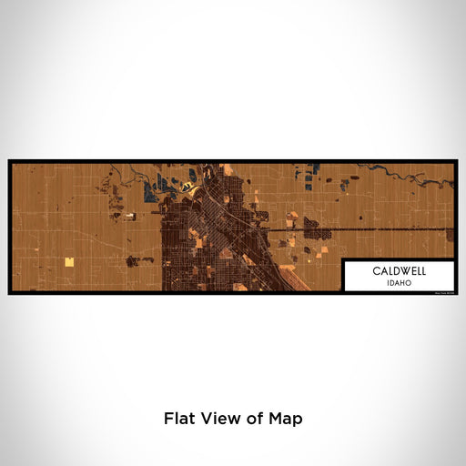 Flat View of Map Custom Caldwell Idaho Map Enamel Mug in Ember