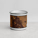 Front View Custom Caldwell Idaho Map Enamel Mug in Ember