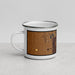 Left View Custom Caldwell Idaho Map Enamel Mug in Ember