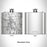 Rendered View of Caldwell Idaho Map Engraving on 6oz Stainless Steel Flask