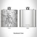 Rendered View of Caldwell Idaho Map Engraving on 6oz Stainless Steel Flask