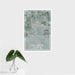 16x24 Calexico California Map Print Portrait Orientation in Afternoon Style With Tropical Plant Leaves in Water