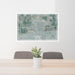 24x36 Calexico California Map Print Lanscape Orientation in Afternoon Style Behind 2 Chairs Table and Potted Plant