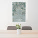 24x36 Calexico California Map Print Portrait Orientation in Afternoon Style Behind 2 Chairs Table and Potted Plant