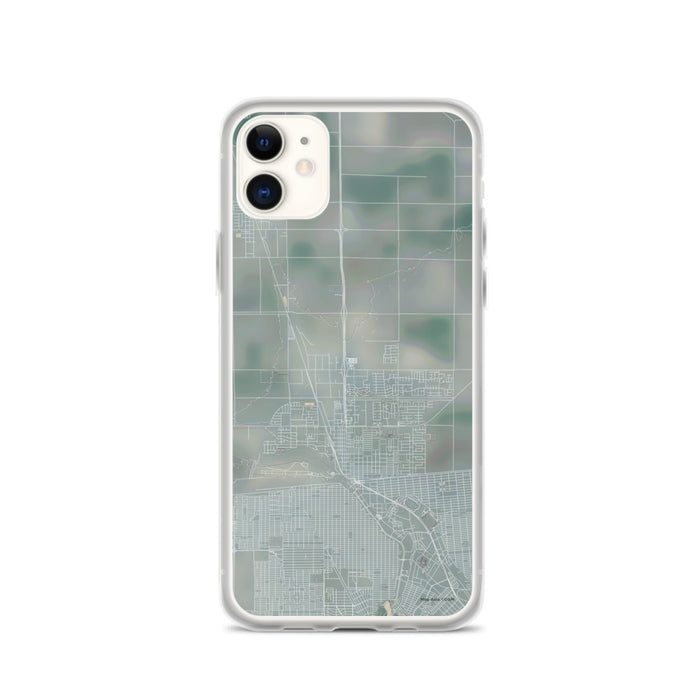 Custom iPhone 11 Calexico California Map Phone Case in Afternoon