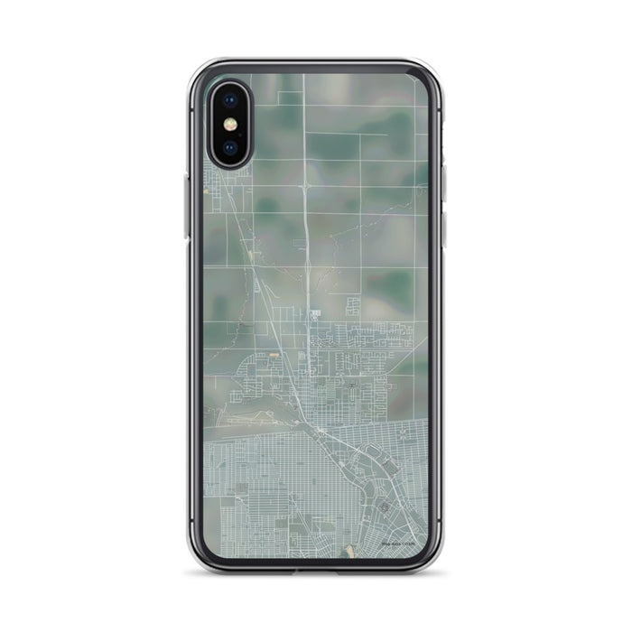 Custom iPhone X/XS Calexico California Map Phone Case in Afternoon