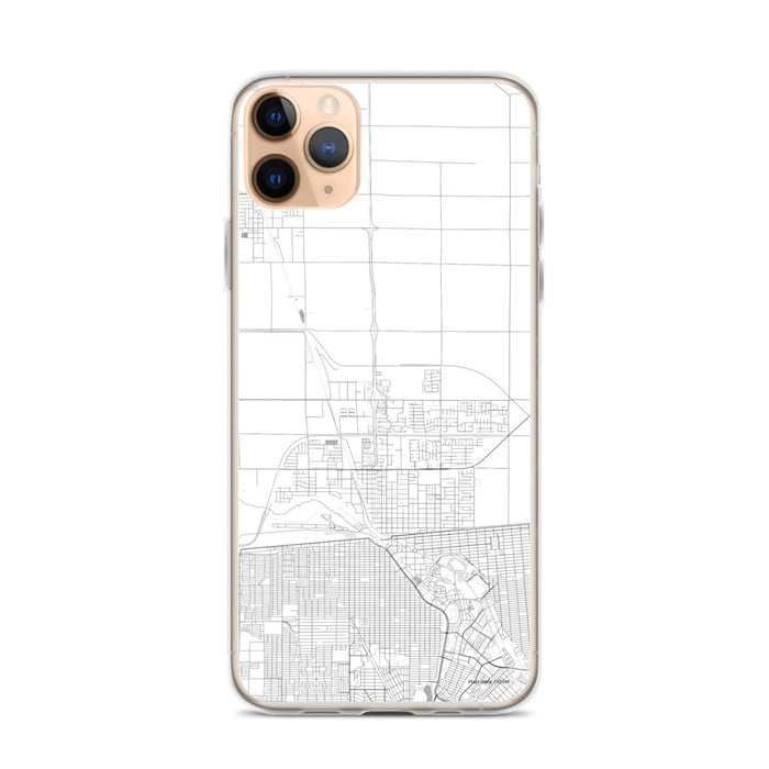 Custom iPhone 11 Pro Max Calexico California Map Phone Case in Classic