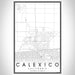 Calexico California Map Print Portrait Orientation in Classic Style With Shaded Background