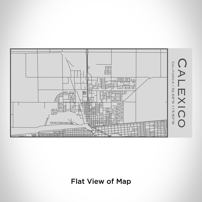 Rendered View of Calexico California Map Engraving on 17oz Stainless Steel Insulated Cola Bottle
