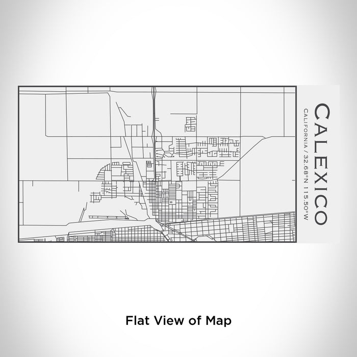 Rendered View of Calexico California Map Engraving on 17oz Stainless Steel Insulated Cola Bottle in White