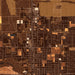 Calexico California Map Print in Ember Style Zoomed In Close Up Showing Details